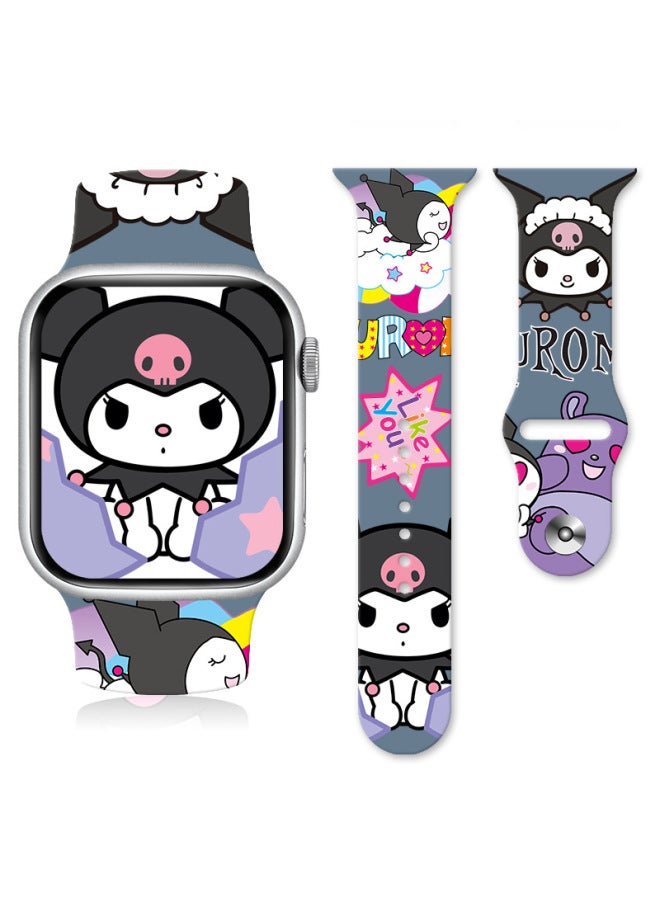 Sanliou Coolomi Printed Strap Suitable For AppleS8765432SE Generation Full Series For AppleWatch-Color:05#-Specifications:42/44/45/49MM - Image 1