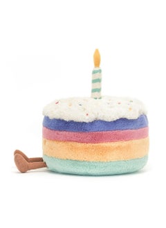 Jellycat 8-inch Weighted Plush Cake Pillow - Soft Smiling Birthday Cake Stuffed Animal Toy, Cute Food Plushie Gift for Kids, Girls & Boys  - Image 2