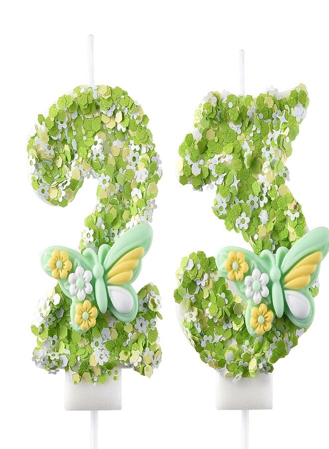 AOOLADA 23 & 32 Birthday Candle, 23rd & 32nd Cake Candles, Number 23 & 32 Birthday Candles for Cake Topper Decoration, Green - Image 1