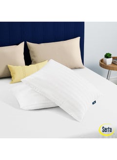 Serta SERTA Won't Go Flat Standard/Queen Size Set of 2 Down Alternative Bedding Pillow for Back, Stomach or Side Sleepers  - Image 2
