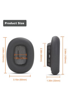 SYOSI Ear Pads for AirPods Max Earmuffs, Headband Ear Cups Replacement Sponge Cover Cloth Ear Cushion Cover Magnetic Headphone Accessories with Knitted Mesh, Memory Foam, Green  - Image 5