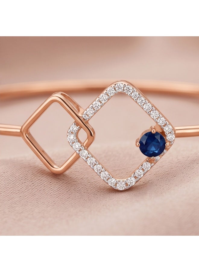 BAFLEH JEWELLERY Designer Diamond Bangle Crafted in 18K Rose Gold - Image 2