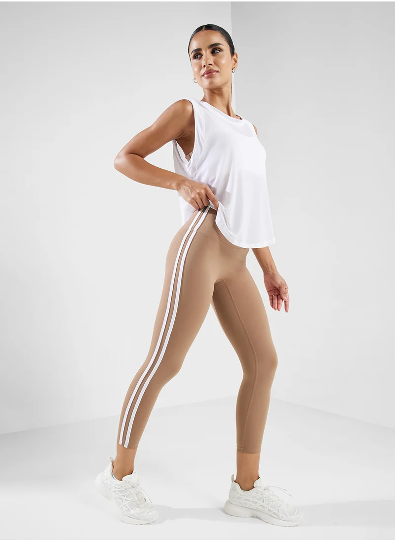 FRWD Mid Rise Leggings With Side Stripes