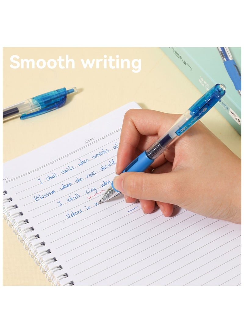 Deli EG08-BL 0.5mm Gel Pen Blue Ink 12pcs 鈥?ideal for office, school & everyday writing - Image 3