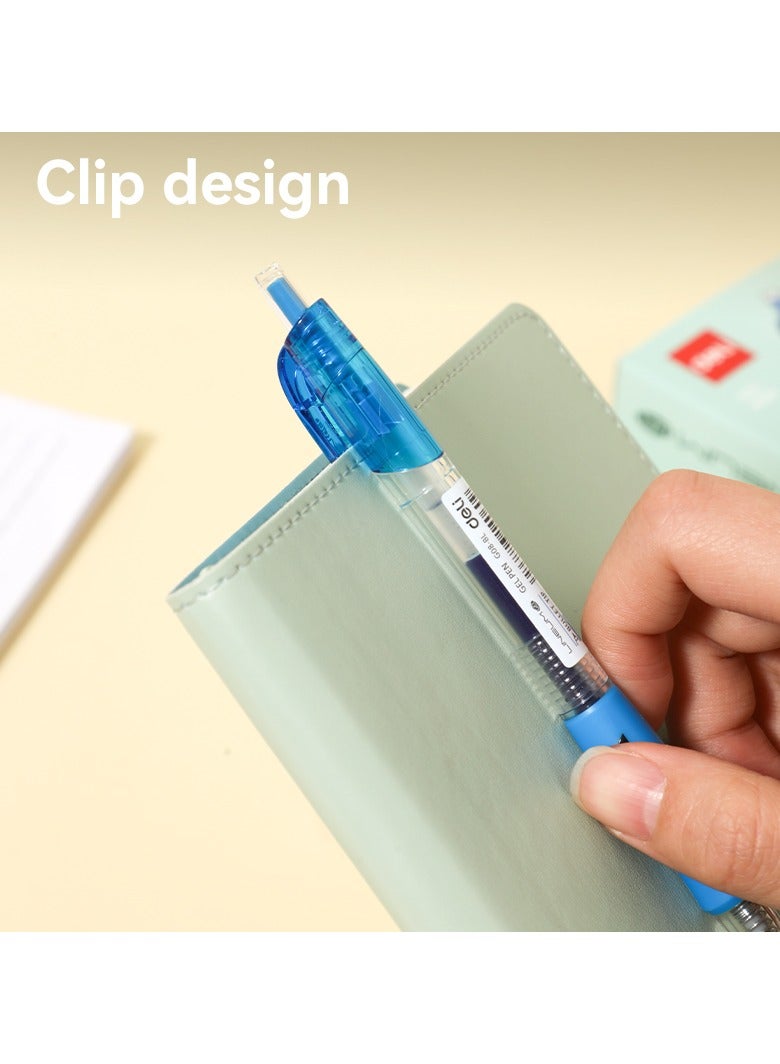 Deli EG08-BL 0.5mm Gel Pen Blue Ink 12pcs 鈥?ideal for office, school & everyday writing - Image 4