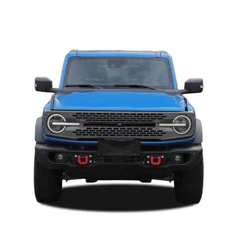 Linskip for Capable Steel Bumper Tow Hook Covers Fit for 2021-2024 Ford Bronco Accessories, Tow Hook Rubber Sleeve Protectors for Bronco Exterior Accessories(Red) - Image 3
