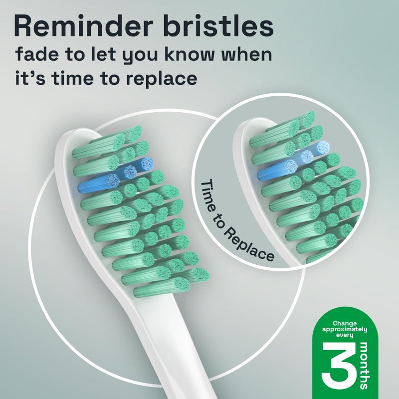 Brushmo e-Series Variety Replacement Toothbrush Heads, Compatible with Philips Sonicare Screw-on Toothbrush Handles, 6 Variety Heads (Standard, Compact & Sensitive), Dupont Bristles, BM724+2, White - Image 4