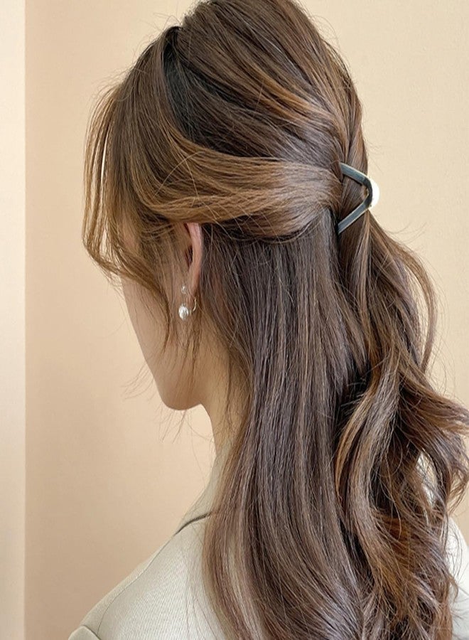 Dkriva مشابك شعر Dkriva® للشعر الكثيف للنساء والفتيات، مشابك على شكل حرف V ذات قبضة مانعة للانزلاق، إكسسوارات تصفيف الشعر للاستخدام اليومي، دبابيس شعر للشعر الطويل المجعد، أدوات تصفيف الشعر، 3 قطع (متعددة الألوان) - Image 4