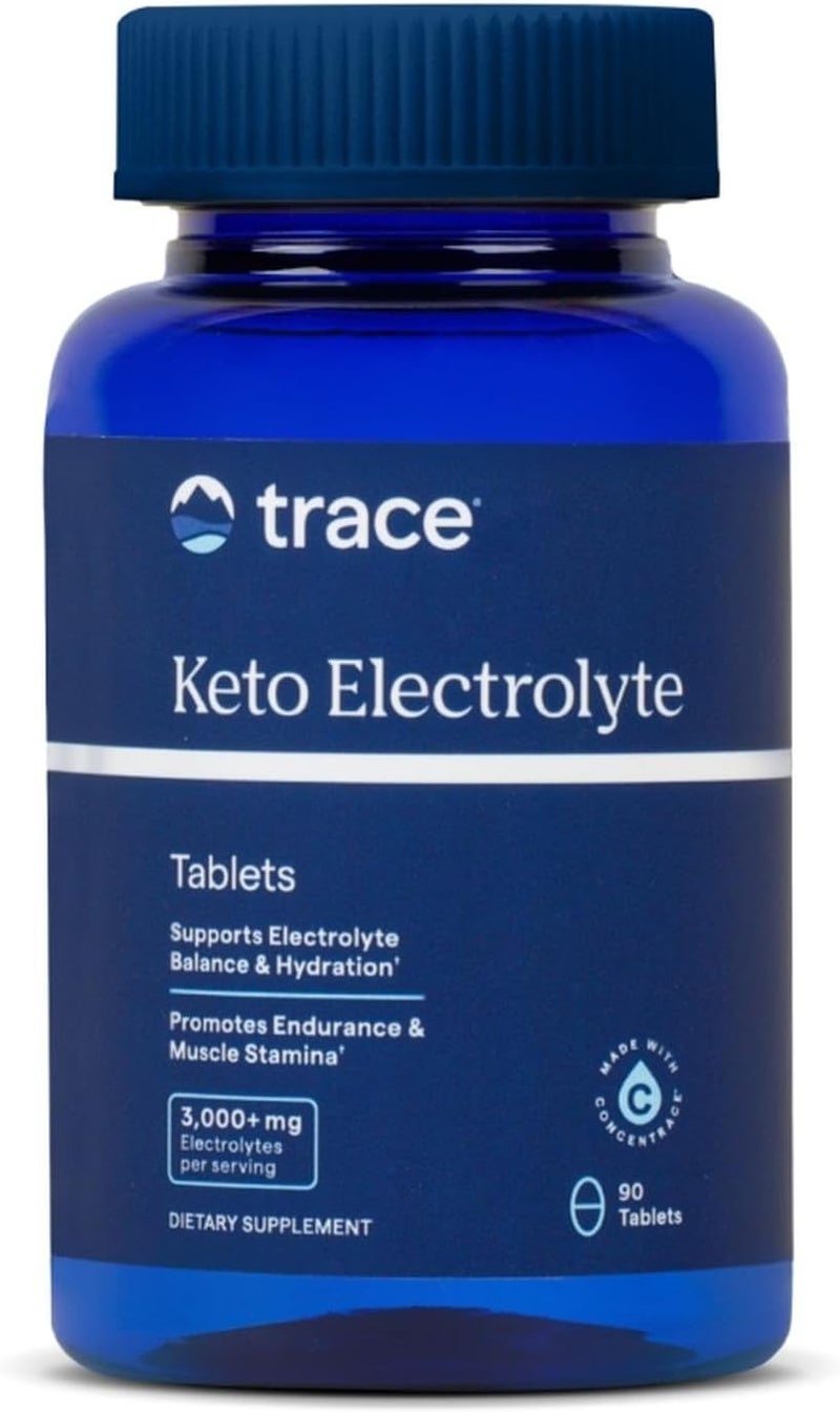 Trace Minerals Keto Electrolyte Tablets  Electrolyte Supplement to Aid Against Dehydration  Endurance Supplement with Minerals  Supports Performance  Muscle Recovery  90 Tablets 15 Servings - Image 1