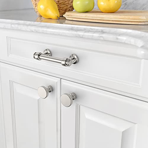 Amerdeco 10 Pack Brushed Satin Nickel Cabinet Pulls 3 Inch Hole Centers, 4 Inch Length Handles for Kitchen Cabinet Hardware,Solid Cabinet Handles for Bathroom Drawer Handles IH0005… - Image 5