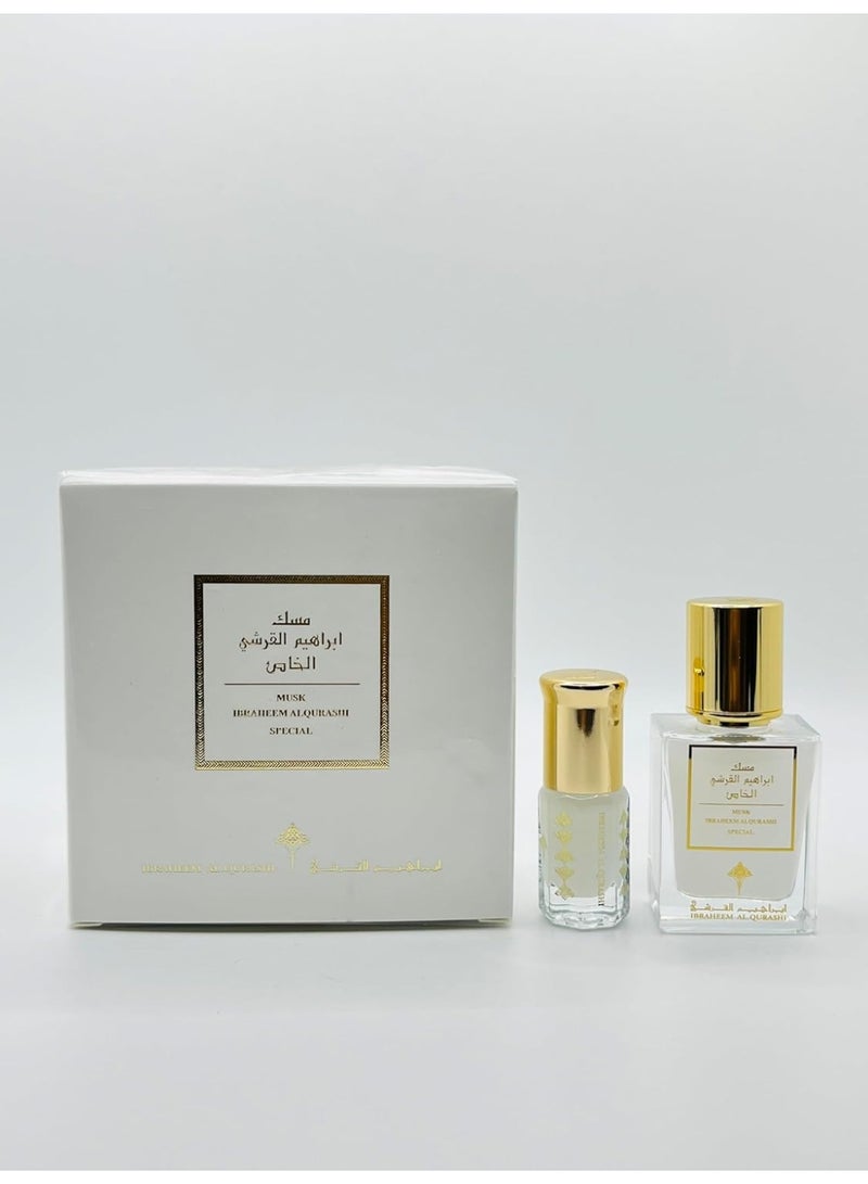 IBRAHIM ALQURASHI Ibrahim al qurashi perfume Special Musk 10ml EDP+Special musk oil 3ml - Image 1