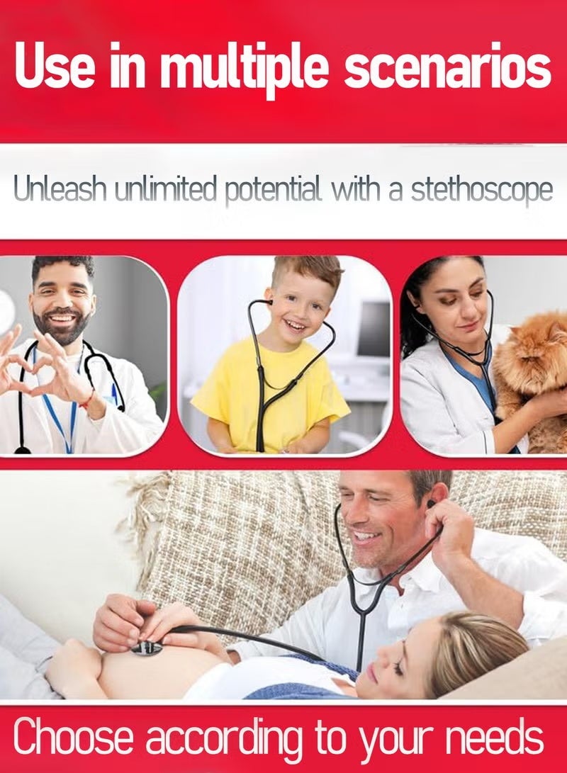 علم القلب ستيثوسكوب طبي رئيس واحد طبيب ستيثوسكوب محترف طبيب قلب رئة طالب معدات طبية جهاز - Image 5