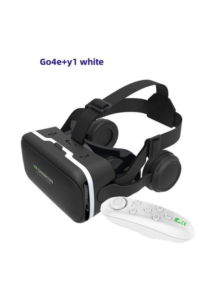 Generic VR Glasses Thousand Magic 6 Generation G04E/A Headset Version Mobile Phone 3D Virtual Reality Helmet Large Screen 7-Color:G04E + Y1 White  - Image 1