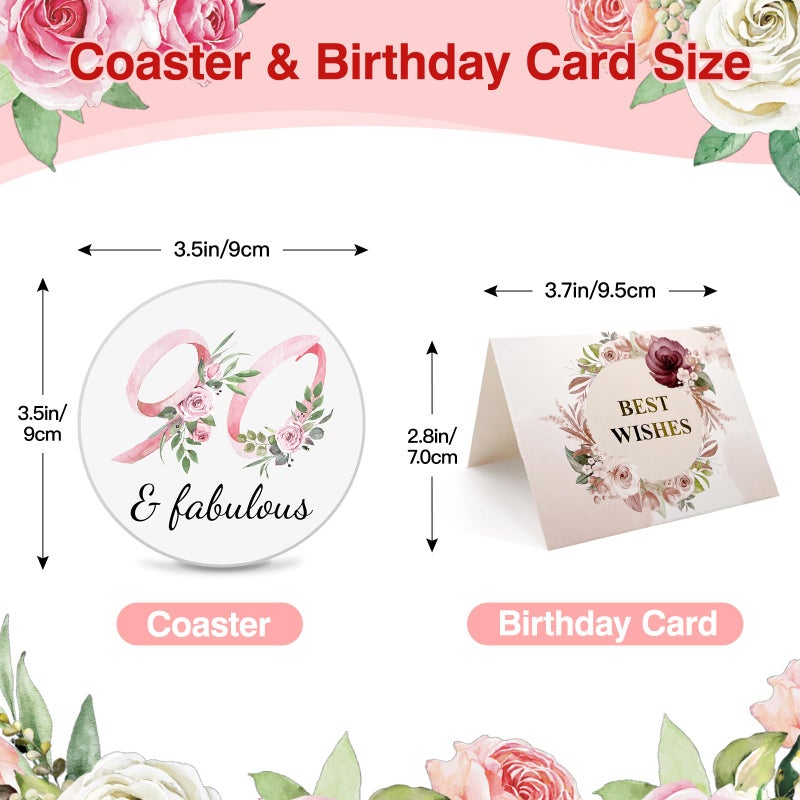 Lingdeer 90th Birthday Gifts for Women Her, 1936 Vintage Birthday Coffee Mugs with Silicone Coaster, Fabulous 1936 Gifts Ideas for 90 Years Old Women Mom Sisters Grandma - Image 3