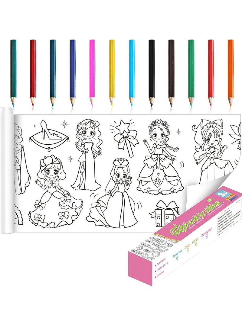 Cool Baby COOLBABY Children's Drawing Roll Sticky Color Filling Paper Graffiti Scroll Coloring Paper Roll for Kids DIY Painting Educational Toys  - Image 1