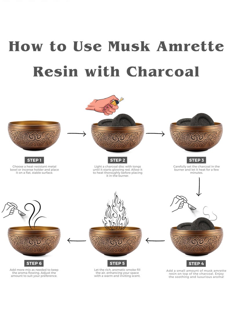 Awafi Mill - Moroccan Musk Ambrette Crystal | Premium Synthetic Musk Crystals with Charcoal Tablet - Image 1