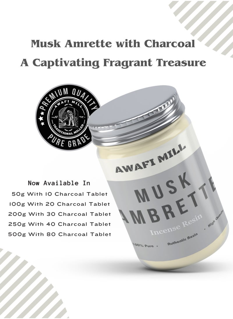 Awafi Mill - Moroccan Musk Ambrette Crystal | Premium Synthetic Musk Crystals with Charcoal Tablet - Image 1