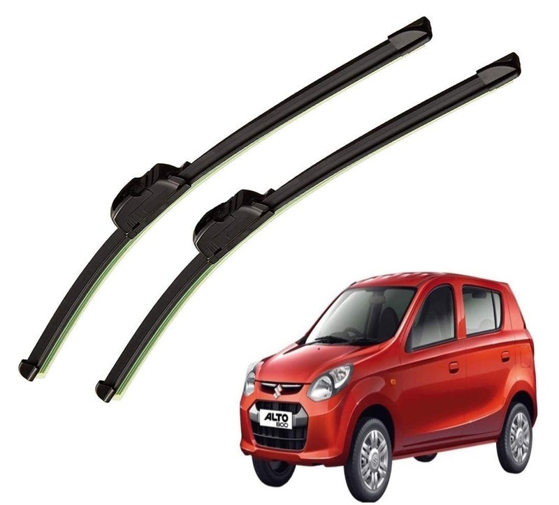 Auto Hub Car Wiper Blades Compatibility With Maruti Suzukii Alto 800 - Set of 2 Pcs (D-18,P-16) - Image 1