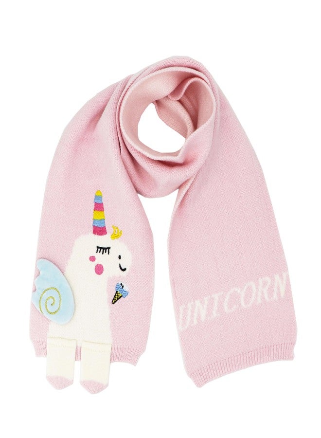 Newfancy Kids Girls Boys Winter Cute Unicorn Scarf Shawl Warm Soft Cozy Fashion Knit Neck Warmer Scarfs Toddler, Pink, One_Size - Image 1