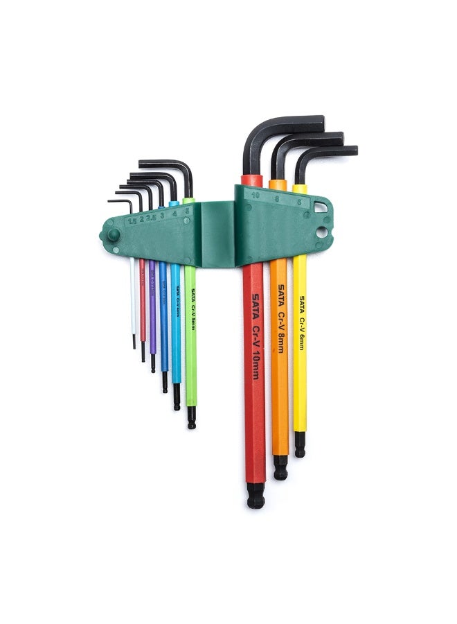 Sata SATA ST09101CHBSJ 9-Piece Ball Point Black Oxide Hex Key Set - Image 3