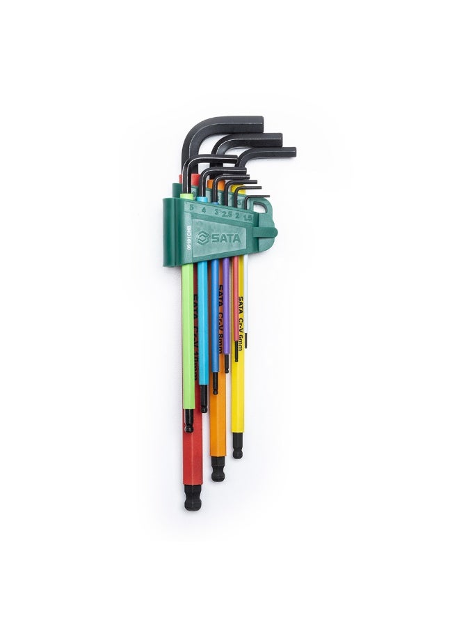 Sata SATA ST09101CHBSJ 9-Piece Ball Point Black Oxide Hex Key Set - Image 4