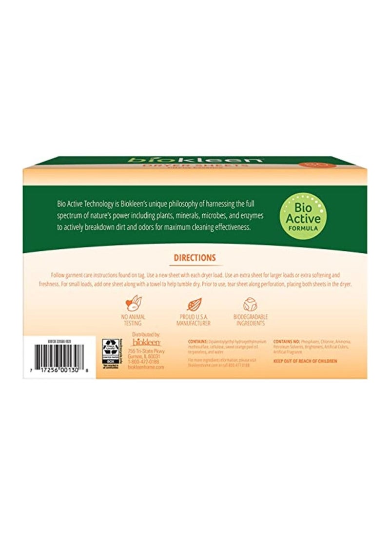 Biokleen - Dryer Sheets Citrus 80 Sheets - Image 1