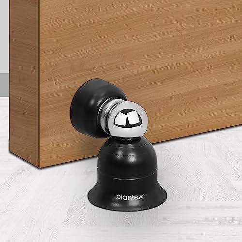 Plantex Door Magnet Stopper for Home/Gate Stopper for Main Door/Door Stopper Magnet/Magnetic Door Stopper/Stops for Door - 3Inch (Black Finish) - Image 1