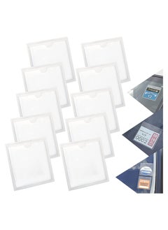 20 Pcs Car Tax Disc Holders, Square Permit Holders Windscreen Card Holder Self Adhesive Parking Permit Holder Car Disc Holder Windscreen for Permits BadgesTicket Photos Business Cards (4.13*4.13inch)