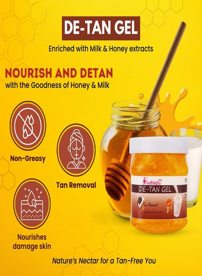 FEELHIGH De tan face Gel 500ml and Face Cream 500ml Facial Kit Pack 2 Men and Women - Image 2