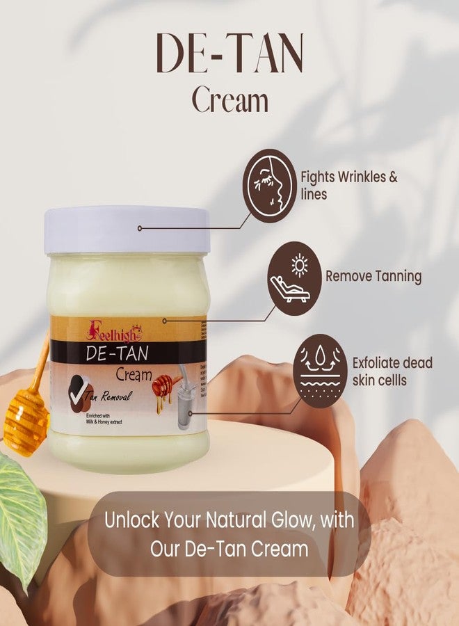 FEELHIGH De tan face Gel 500ml and Face Cream 500ml Facial Kit Pack 2 Men and Women - Image 3