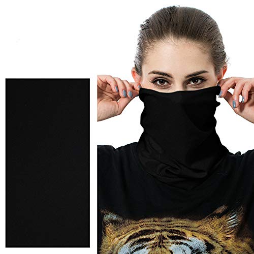 Cutewing Neck Gaiter Masks Tube Scarf,10PCS Seamless Face Covering Tube Bandanas,Black Ourdoor Face Mask Multi Headwear Magic Headband Balaclavas with UV Resistant. - Image 4