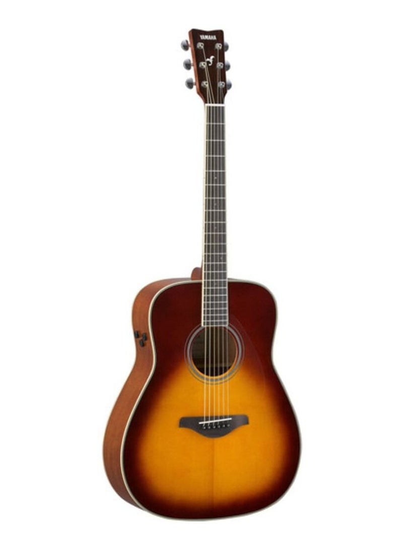 YAMAHA Yamaha FG-TA TransAcoustic Dreadnought - Brown Sunburst - Image 1