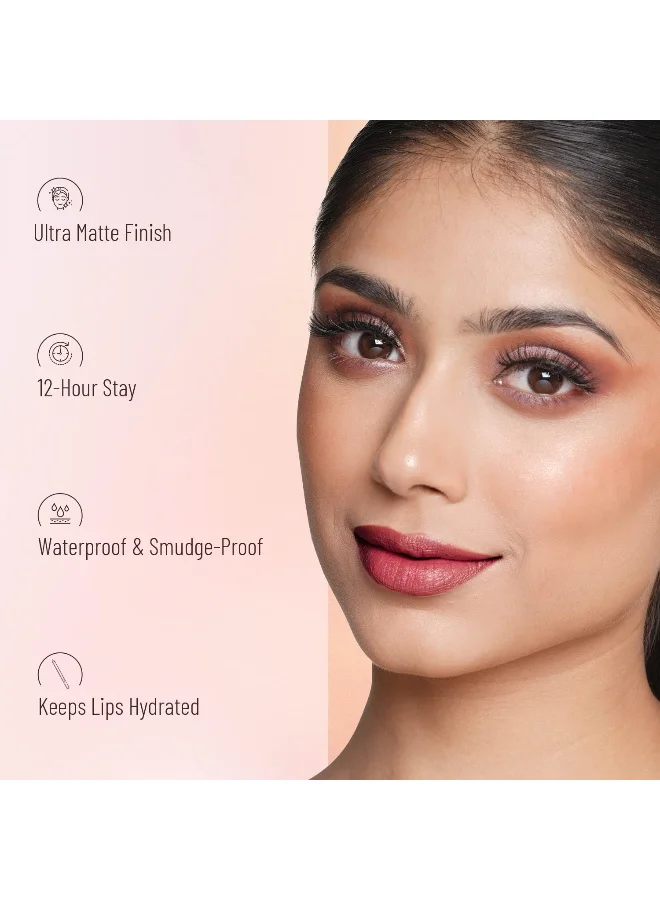 Swiss Beauty Swiss Beauty Matte Long Lasting Stay Maxx Lip Crayon Lipstick | Matte Finish | Smudge Proof | Lightweight | Shade-23, Chocobar, 3.5g