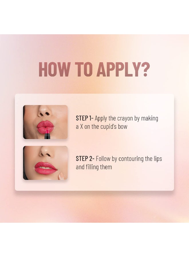 Swiss Beauty Matte Long Lasting Stay Maxx Lip Crayon Lipstick | Matte Finish | Smudge Proof | Lightweight | Shade-23, Chocobar, 3.5g - Image 4