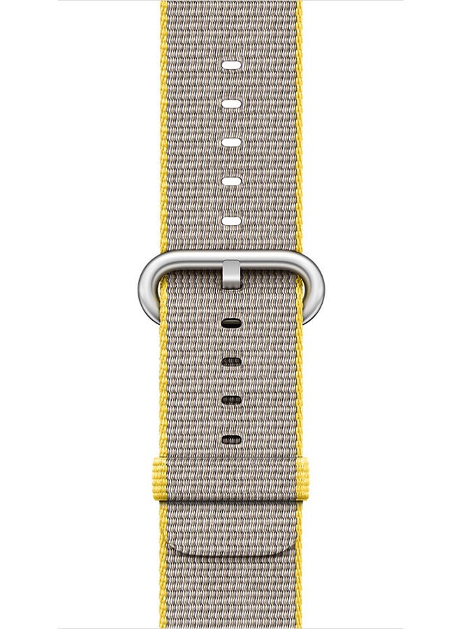 NIBEMINENT Replacement Band For Apple Watch Series 1/2/3 42mm Yellow/Grey - Image 4