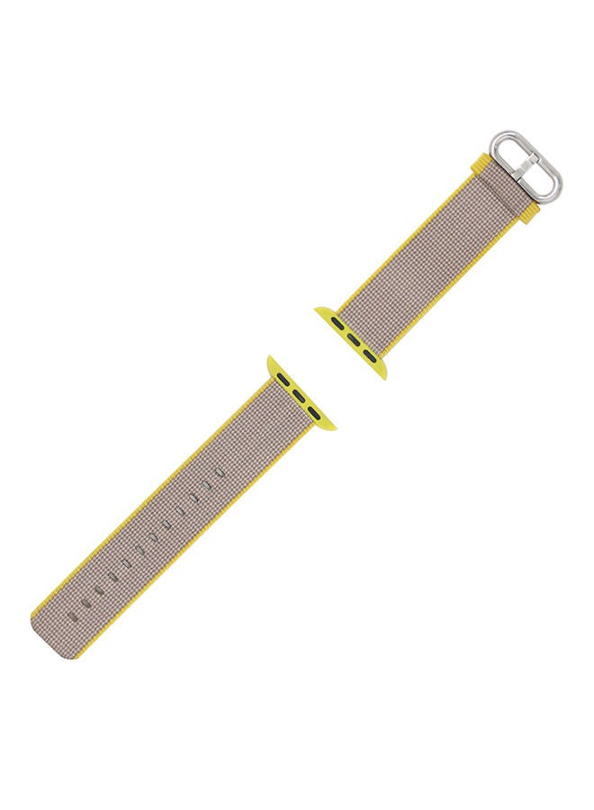 NIBEMINENT Replacement Band For Apple Watch Series 1/2/3 42mm Yellow/Grey - Image 5