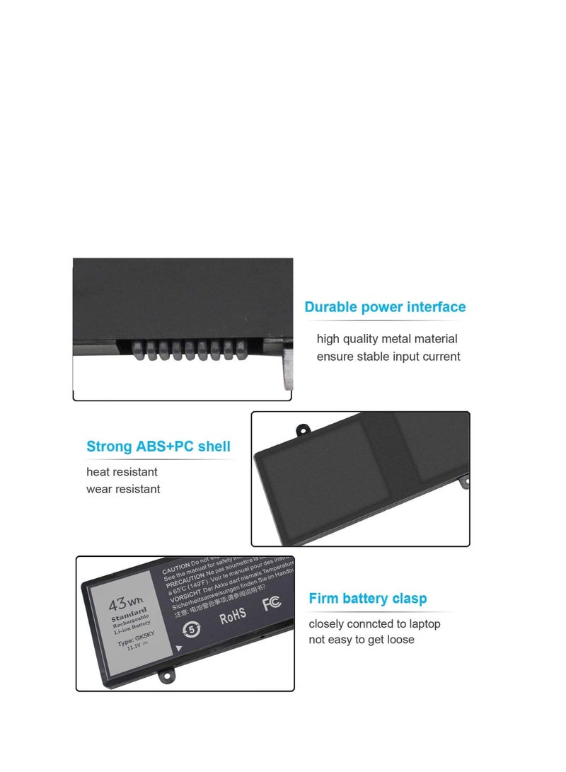 Terabyte GK5KY Laptop Battery for Dell Inspiron 11 3000 Series 3147 3148 3153 3152 3157 3158,15-7558 15-7568,13 7353 7359 7347 7348 7352 P20T P20T001 P55F P55F001 4K8YH 92NCT 04K8YH RHN1C 0WF28 11.1V 43Wh - Image 5