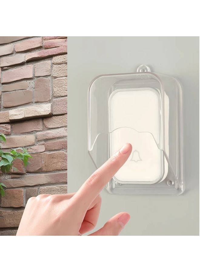 غطاء جرس الباب الشفاف، واقي بلاستيكي قابل للفصل، حامي من الرذاذ للأزرار الخارجية، ملحق تركيب عالمي - Image 2