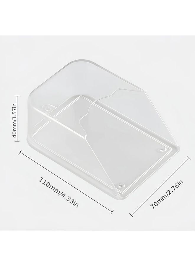 غطاء جرس الباب الشفاف، واقي بلاستيكي قابل للفصل، حامي من الرذاذ للأزرار الخارجية، ملحق تركيب عالمي - Image 3