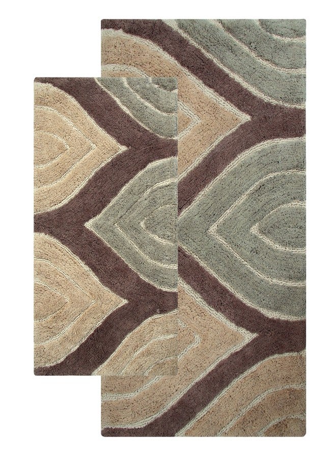 Chesapeake Davenport 2 Pc. Tan Bath Rug Set 44800 (21"x34" & 24"x 40") - Image 2