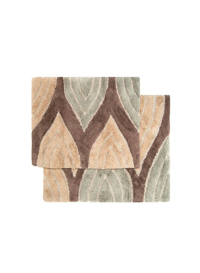 Chesapeake Davenport 2 Pc. Tan Bath Rug Set 44800 (21"x34" & 24"x 40") - Image 3