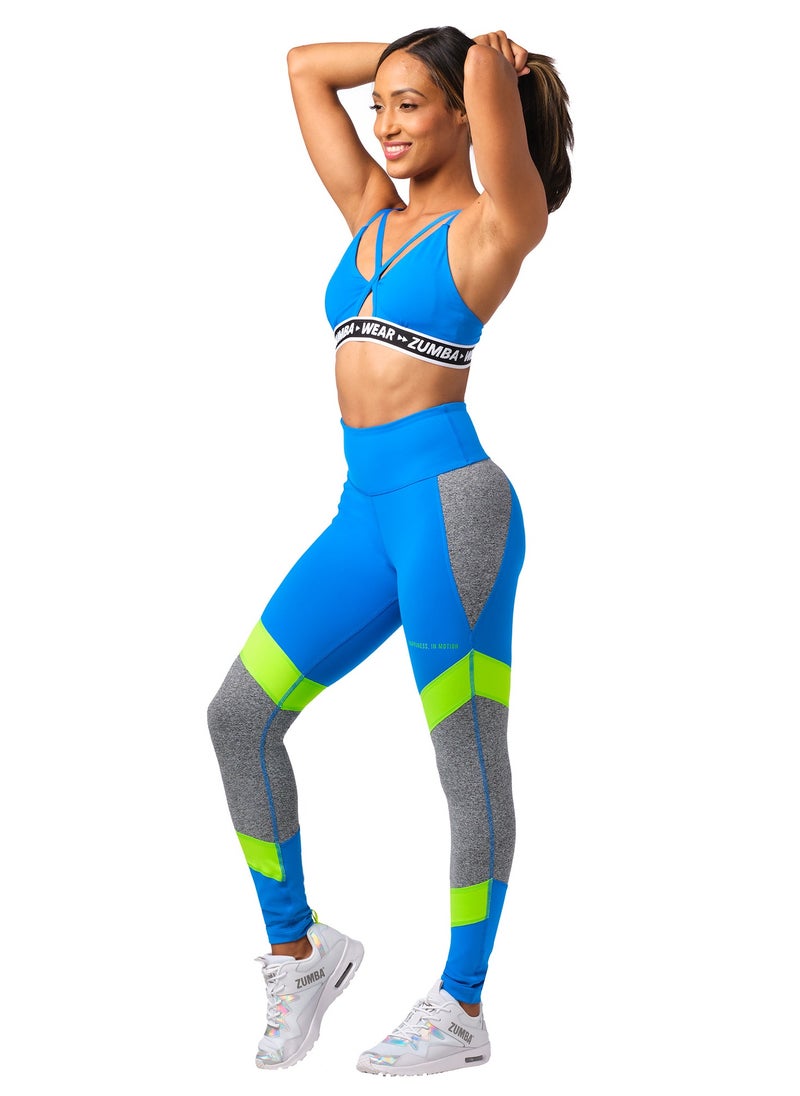 Zumba - Happy Panel High Waisted Ankle Leggings - Image 1