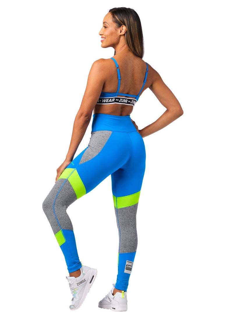 Zumba - Happy Panel High Waisted Ankle Leggings - Image 1