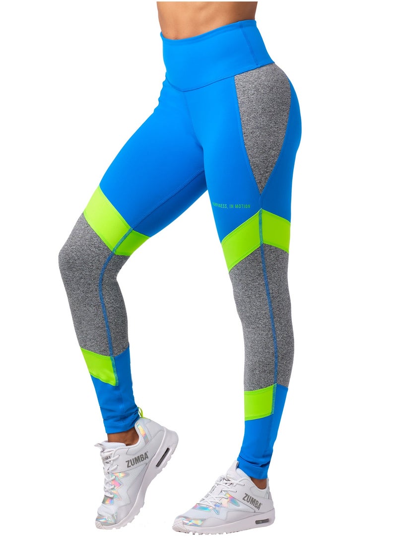 Zumba - Happy Panel High Waisted Ankle Leggings - Image 1