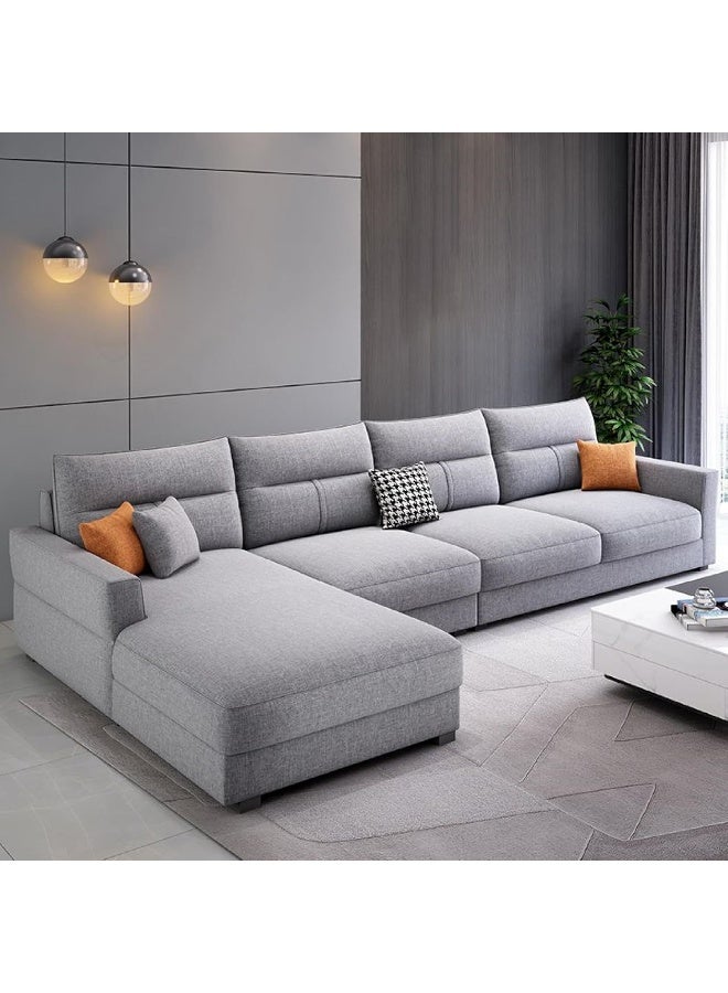 Zayn comforts Modern L-Shaped Living Room Sofa with Chaise and Concealed Support - Image 1
