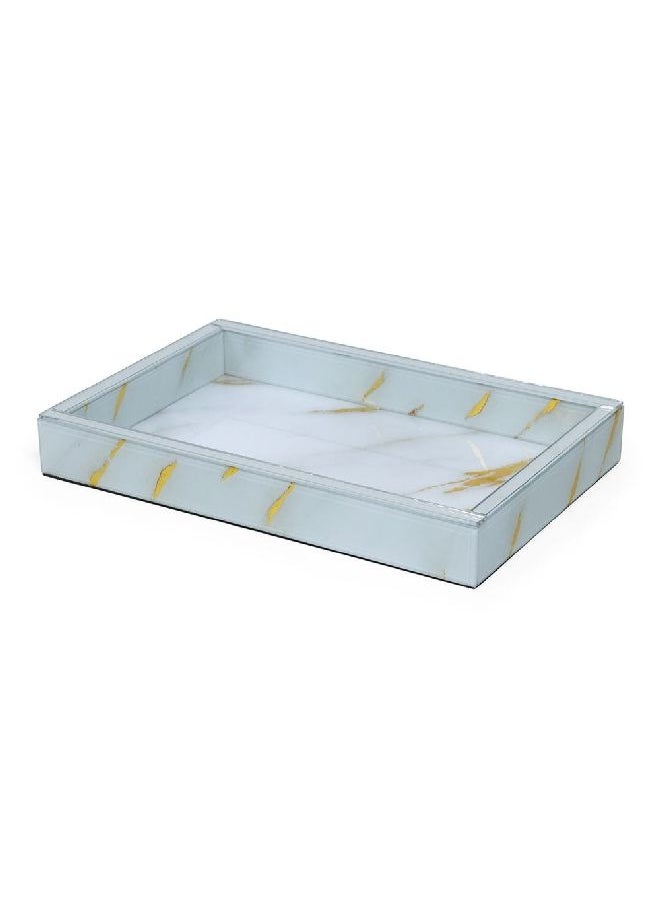 homes r us - Ore Decor Tray, White - 45x5 cm - Image 1