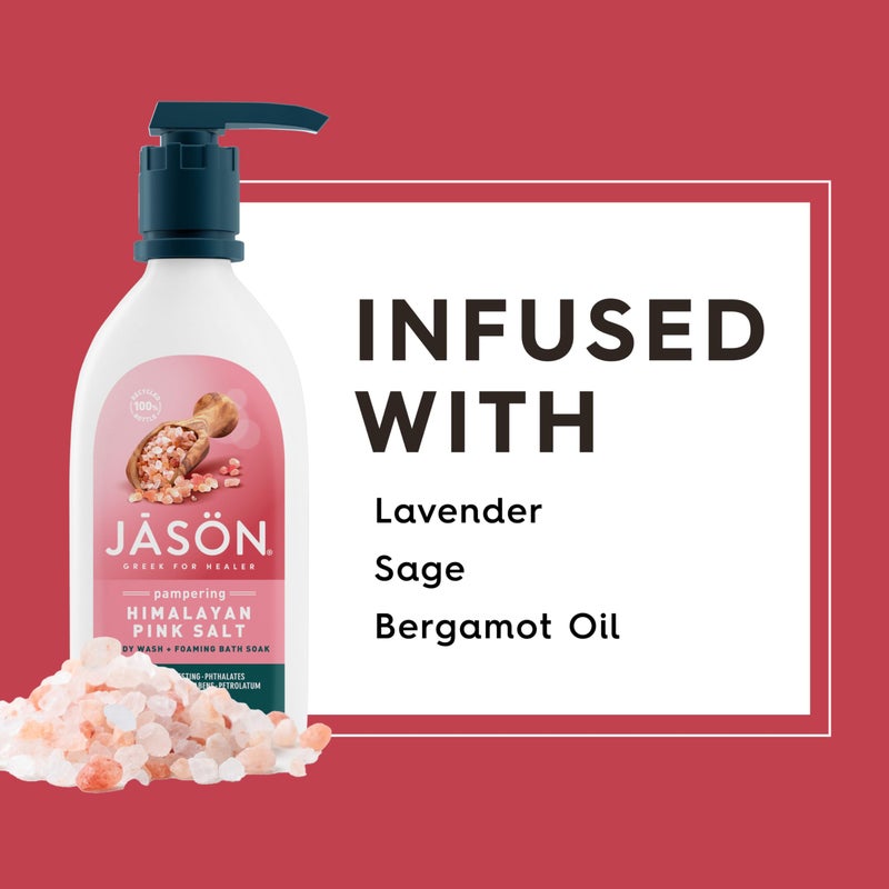 JASON Himalayan Pink Salt Pampering Body Wash, For a Gentle Feeling Clean, 30 Fluid Ounces - Image 4