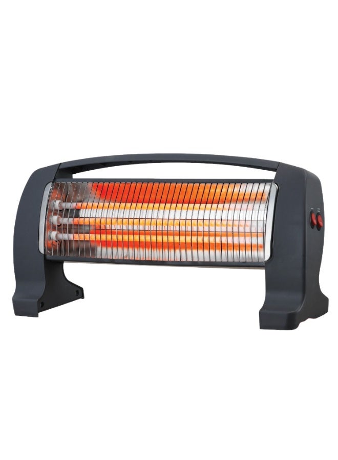 توسكانا يو مدفأة كهربائية قوة 1200 واط ب 3 شمعات تدفئة مع مفاتيح تشغيل جانبية مزدوجة للتحكم بدرجات الحرارة، دفاية كهربائية بشبك حماية معدني و قاعدة ثابته مانعة للانزلاق مع مقبض حمل علوي - Image 2