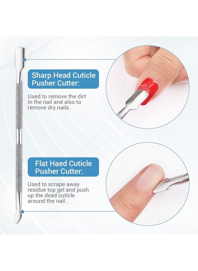 AZUREBEAUTY AZUREBEAUTY Stainless Steel Nail Cuticle Pusher 001  - Image 4