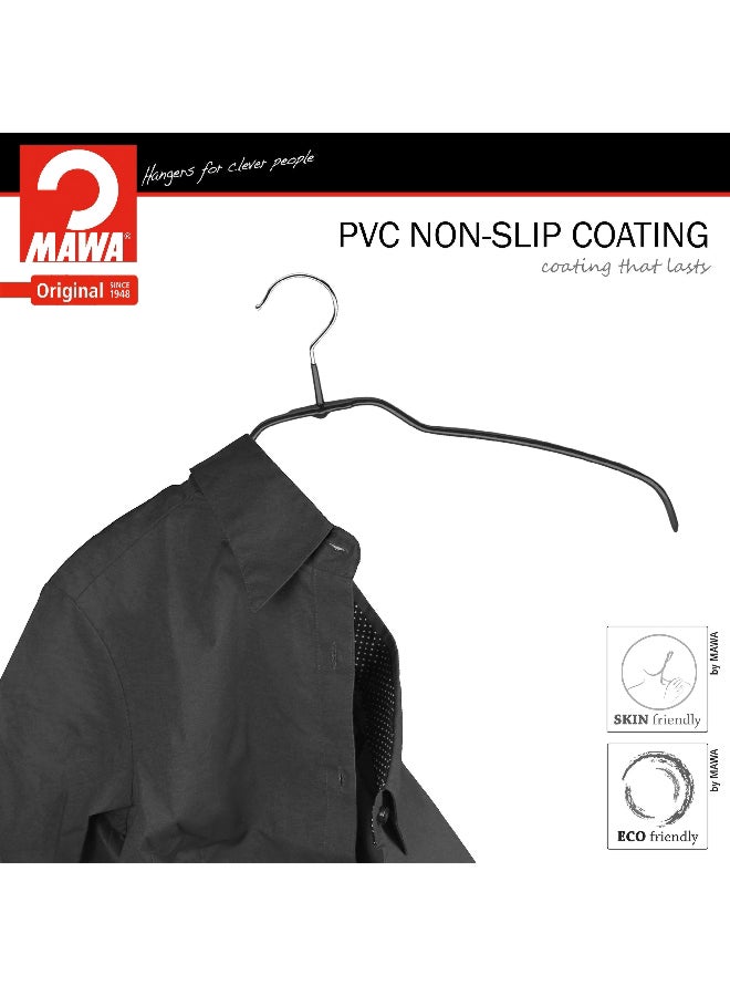 Mawa Silhouette Non-Slip Coating Space-Saving Rotating Hook Cloth Hanger Black and Silver 8.75 x 0.12 x 15.75 Inch 04125 05 001  - Image 5